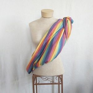 Bibetts baby sling.  Pastel rainbow 🌈